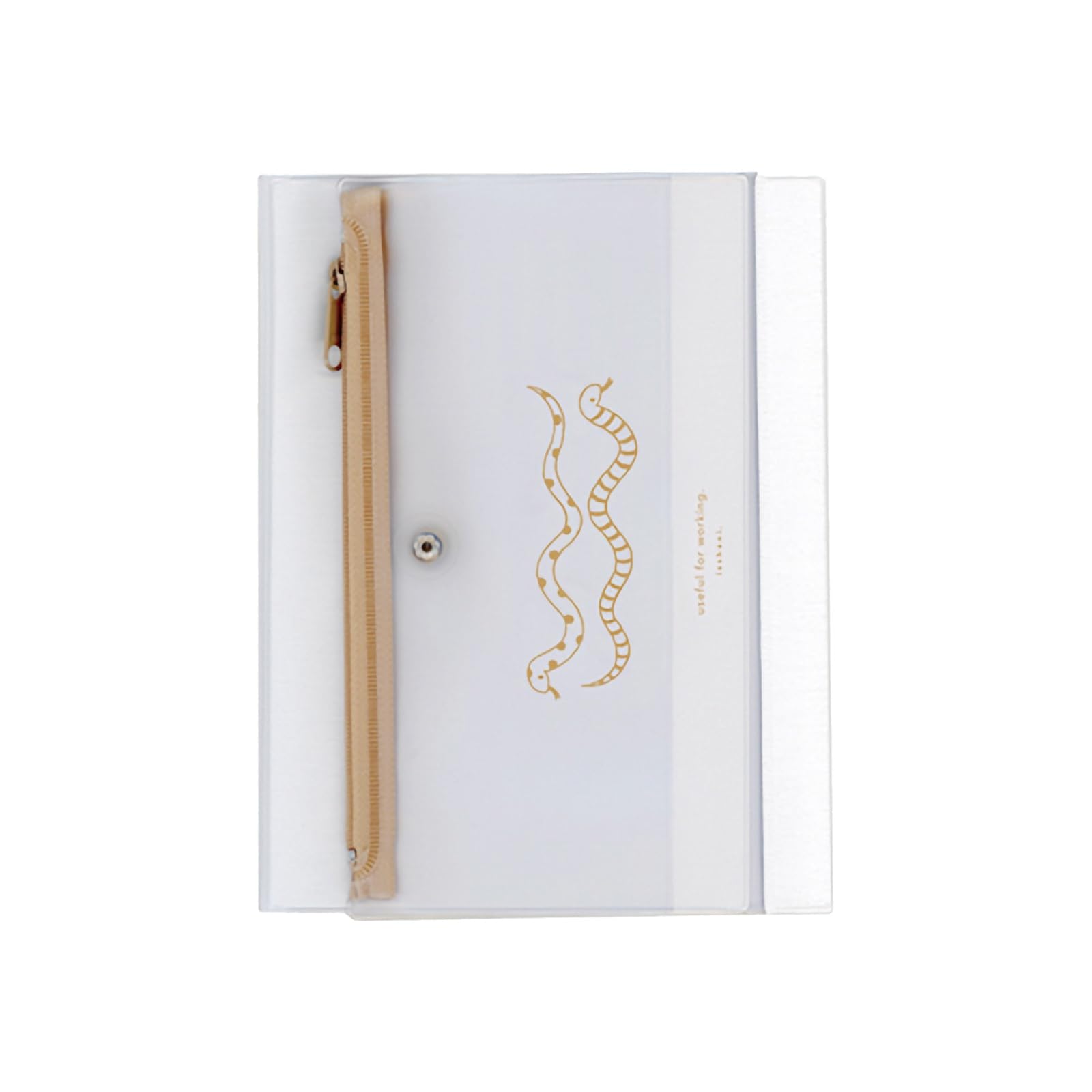 

Чехол Daigo с пеналом PVC B6 2025 Snake White B6 с блокнотом в сетку N6020 isshoni.Note
