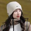 Thickened Knitted Beanie Hat Elastic Cycling Skiing Hat Unisex Cuffed Skull Cap