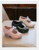 Koreanischer Stil Mädchen Schleife Hoher Absatz Prinzessin Tanzschuhe für Kinder