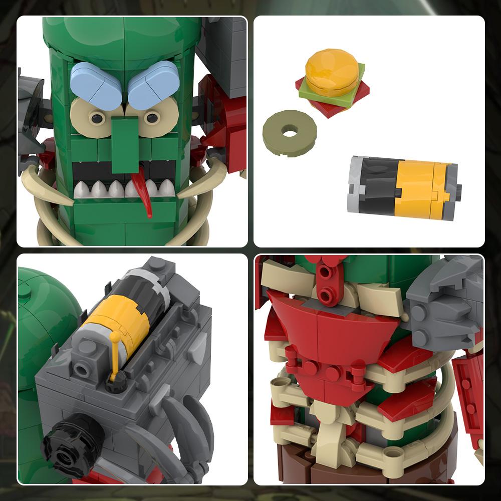 MOC Animation Mr. Pickles Doll Model Building Blocks Cucumber Warrior Action Figure Bricks Toy Halloween Gift
