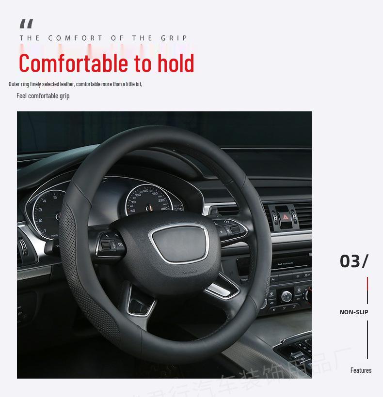 Non-slip Breathable Massage Car Steering Wheel Cover for All Seasons
