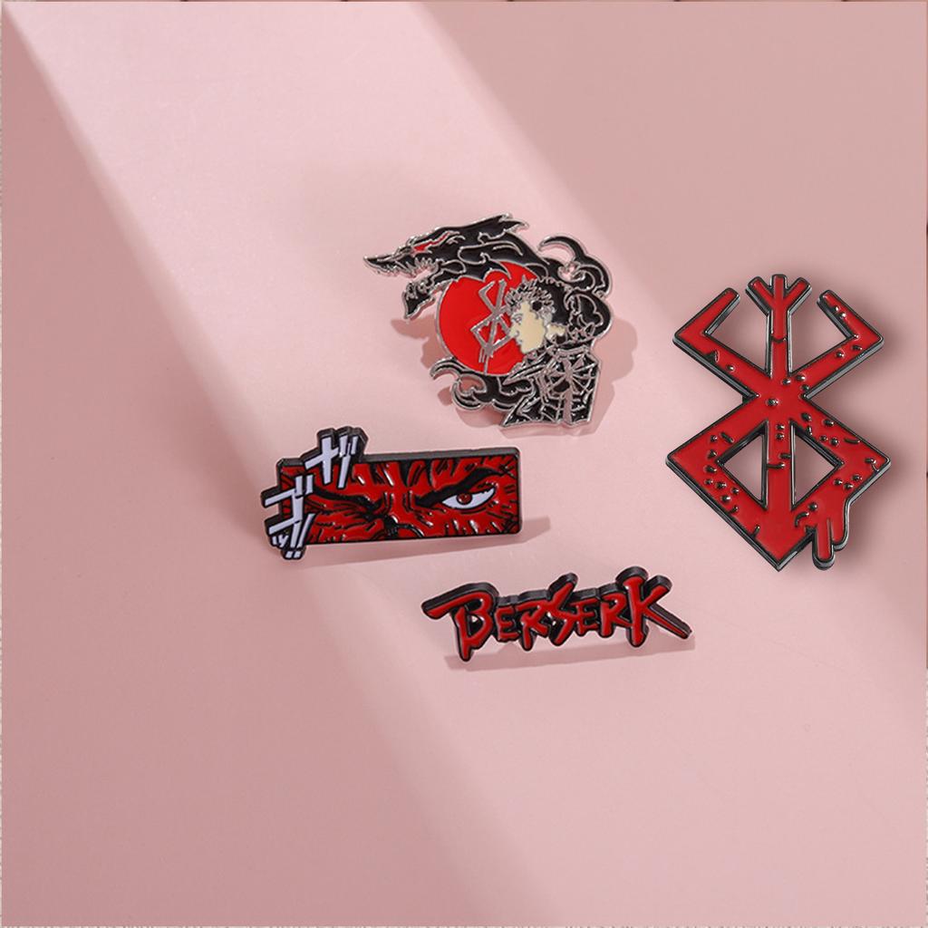 Berserk Beherit Anime Game Red Cartoon Brooch Lapel Pin Backpack Hat Clothing Accessories Badge Jewelry Gift For Friends