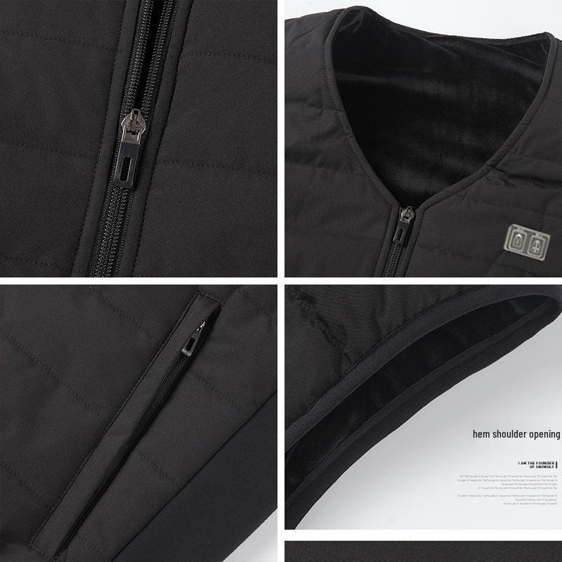 Custom Smart USB Heated Outdoor Vest with Multi-Zone Warmth and Cotton Lining