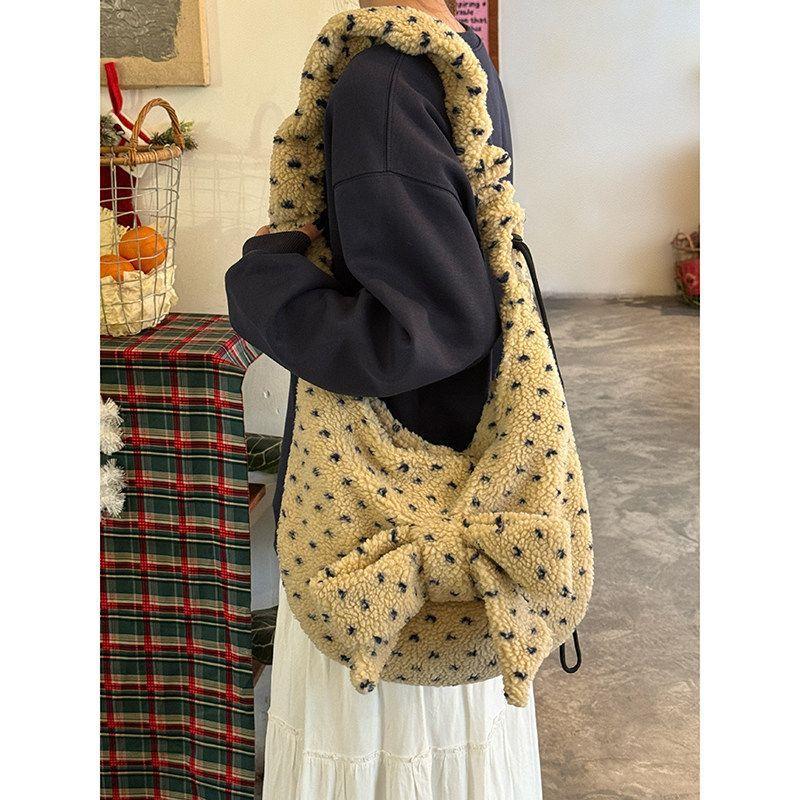 Large-capacity Bow-shaped Tote Bag, Perfect for Commuting and Versatile Single-shoulder Crossbody Bag