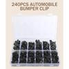 240 Pcs Automotive Clips,Car Retainer Clips,Car Accessories Bumper Clips Car Clips Plastic Rivets Fasteners Push Retainer Kit,Auto Push Pin Rivets