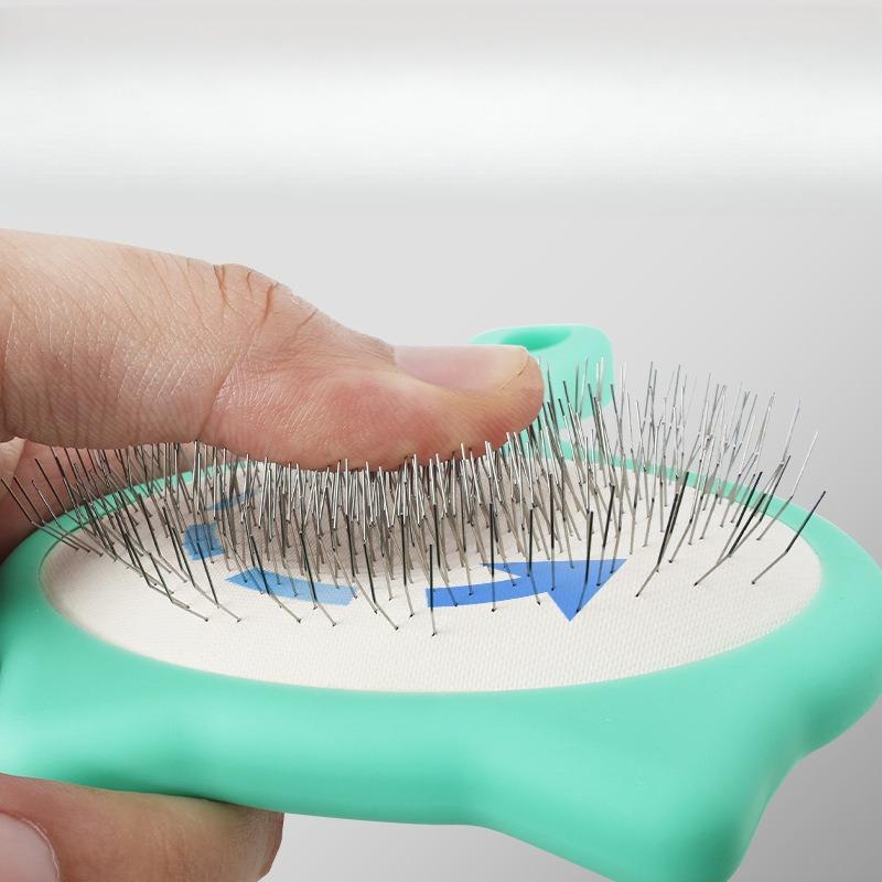 Pet Comb, Cat Hair-pulling Needle Comb, Dog Hair-removing Hand Feel Lacquer Cat Comb