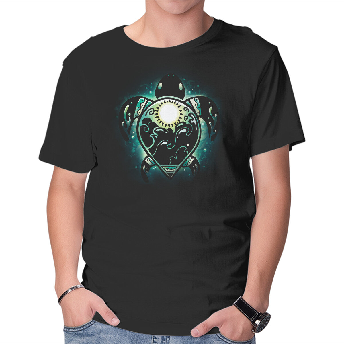 Unisex Crew Neck T-Shirt Turtle Tattoo Graphic Short Sleeve Casual Tee XXXXL