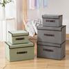Scratch Resistant Foldable Non Woven Storage Box Gray Space Saving Organizer for Underwear Socks Clothing Toys Home Use