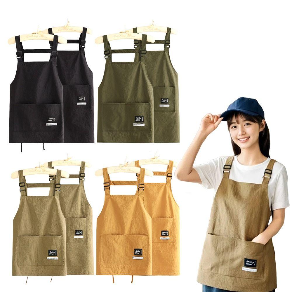 New Professional Barber Apron 2 Sizes Breathable Cooking Aprons Large Pocket Waterproof Working Clothes for Hairdressing