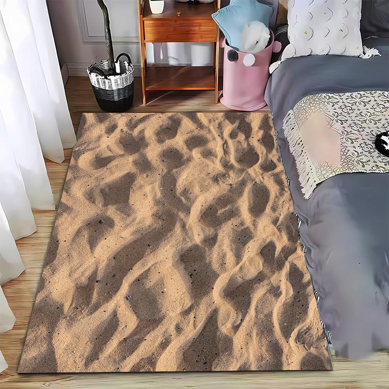 

Beach Sand Texture Area Rug for Cozy Home Decor Suitable for use as an anti-slip game mat for living room and bedroom sofas 40x60cm( 15x23in )