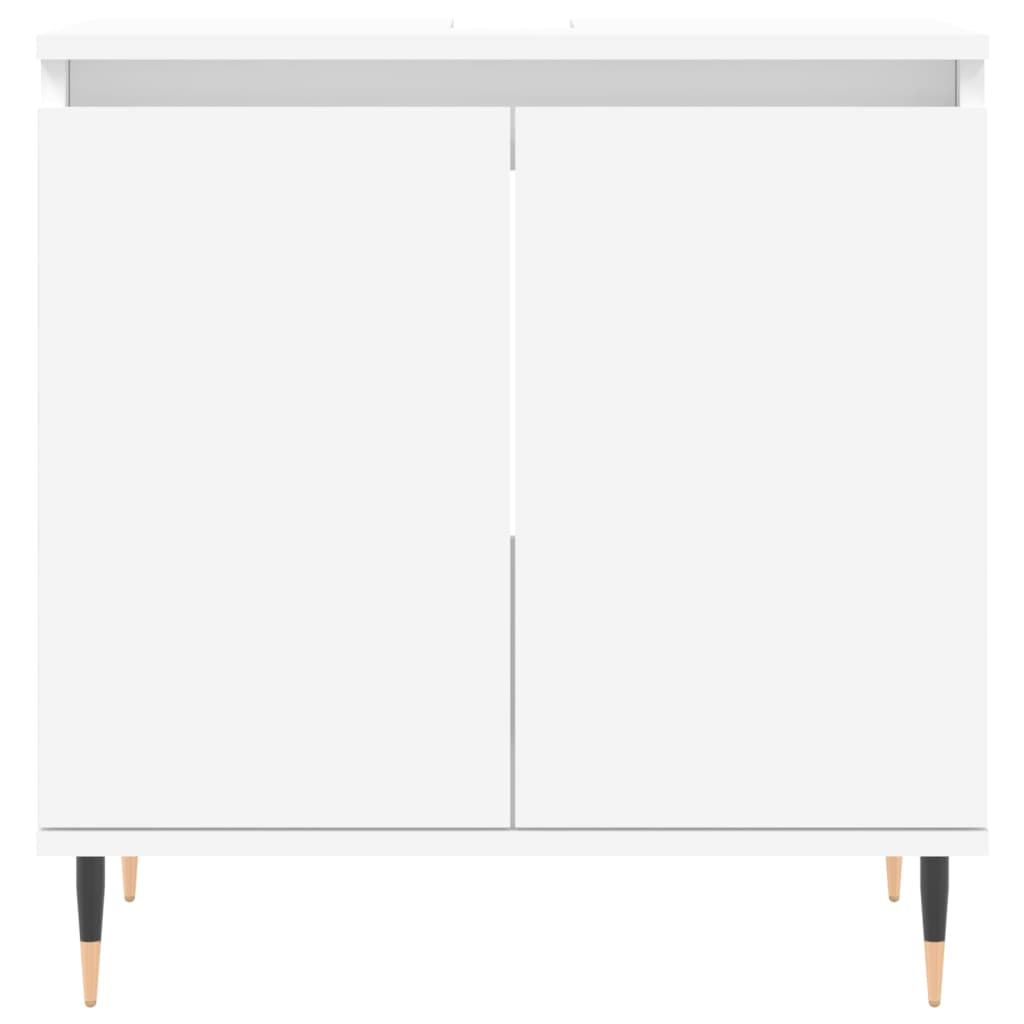 3 Piece Bathroom Furniture Set White Particleboard