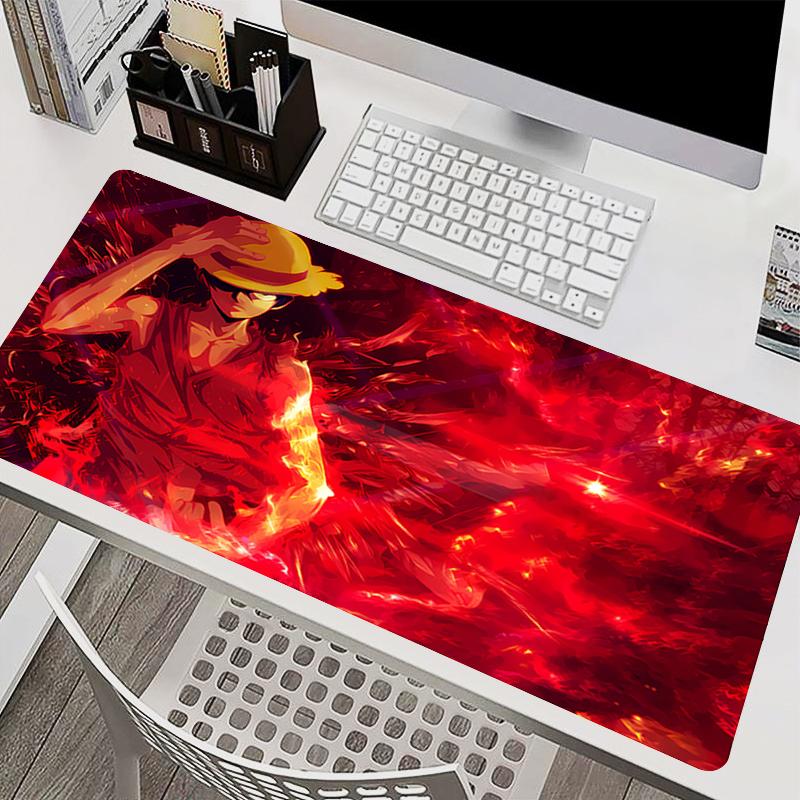 Oversized Anime Mouse Pad OOne PPiece Luffy Gaming Accessories Lock Edge Computer Mousepad Gamer Carpet Xxl Extended Desk Mat