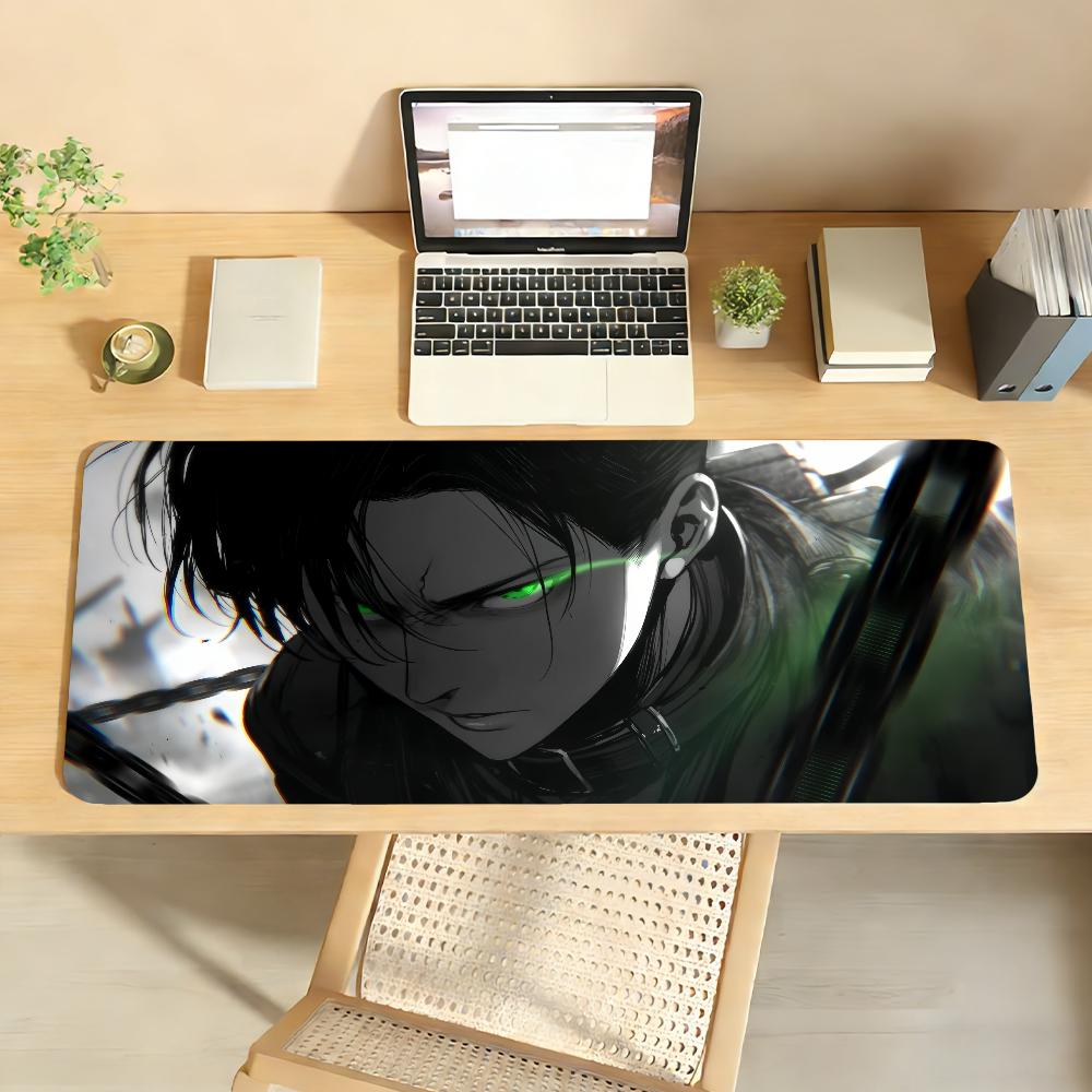 Anime A-Attack On Titan Levi Mouse Pad Non-slip Rubber Gamer Balance Computer Mat Decoracion Deskmat Laptop Office Large