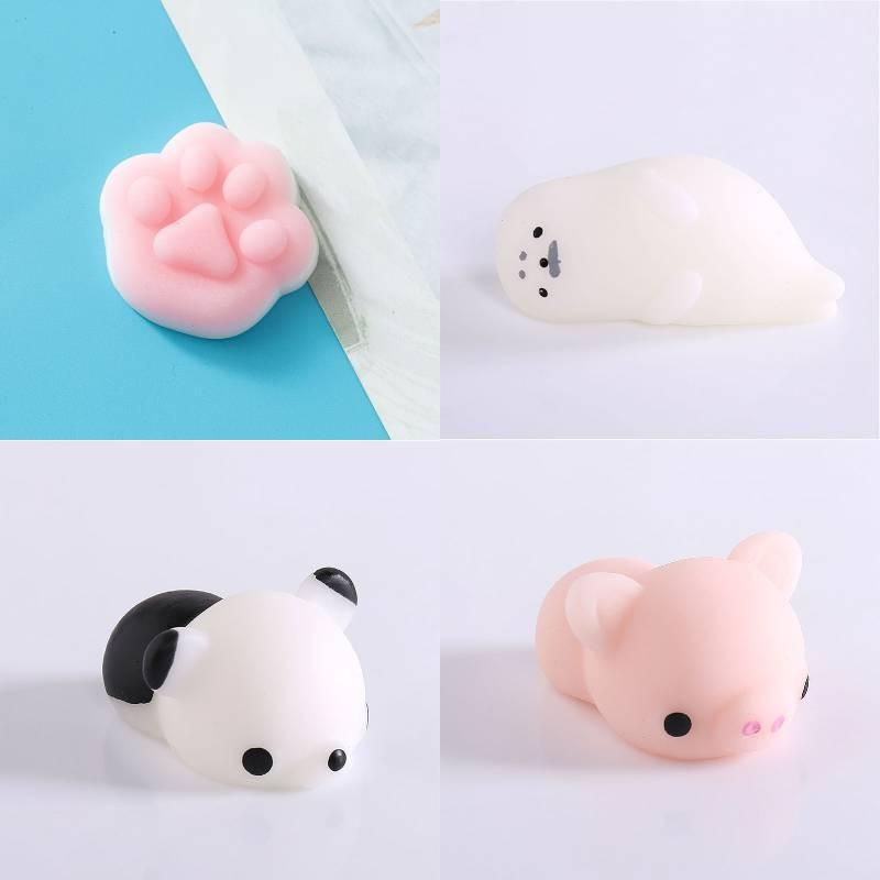 Funny Mochi Soft Animal Squeeze Stretch Compress Squishy Decompression Dolls Toy