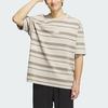 adidas Sportswear Men's FL Stripe T-Shirt Tan Olive Green IT3928