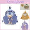 Trendy Cartoon Bear Nylon Backpack For Kids Breathable And Lightweight School Bag