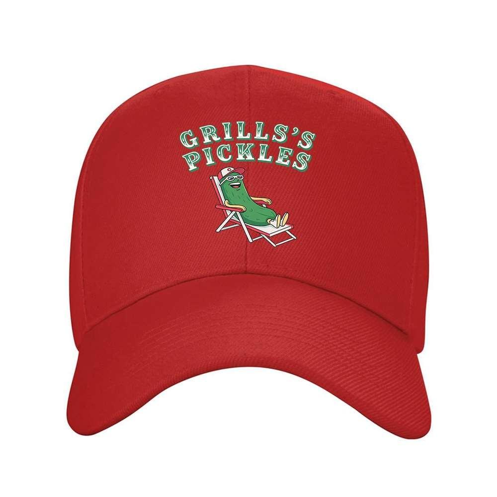 Relaxed Pickle Graphic Baseball Cap Funny Food Lover Unisex Adjustable Outdoor Hat