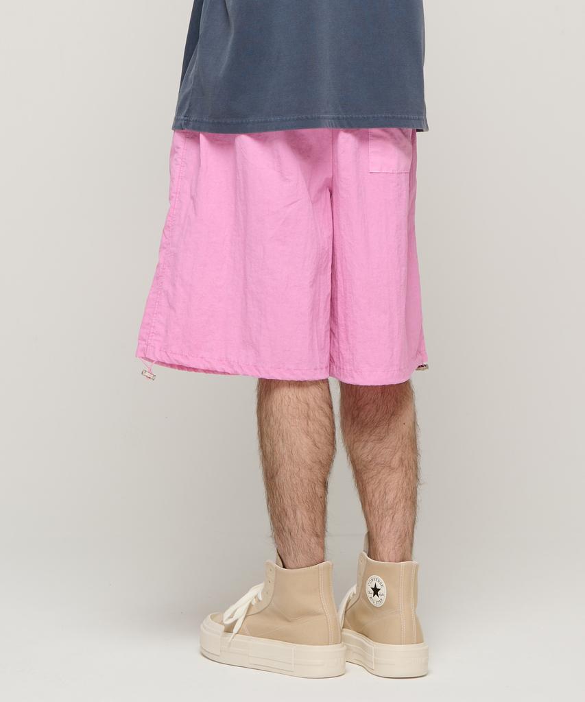 CARGOBROS Bermuda Nylon Pigment Washed Pants (Pink)