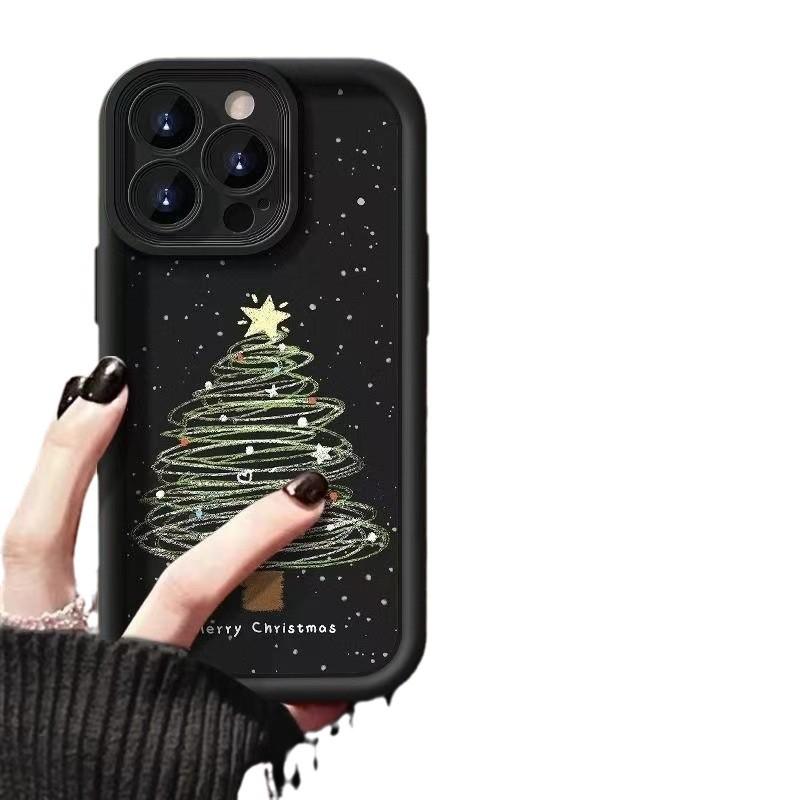 European and American Christmas trees are suitable for iphone17promax mobile phone case Apple 15 anti-drop 14/13pro new 16E