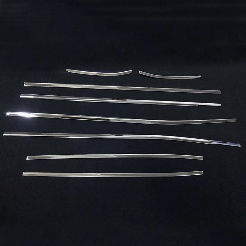 Stainless Steel Car Window Trim Strips Outer Decoration Refit 8pcs for Toyota NOAH/VOXY 2014-2017 Window Lower Sill