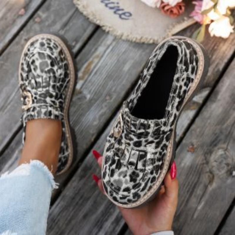 Nowe Wiosenne i Jesienne Casualowe Buty Damskie Scrub w Dużym Rozmiarze Gruba Platforma Retro
