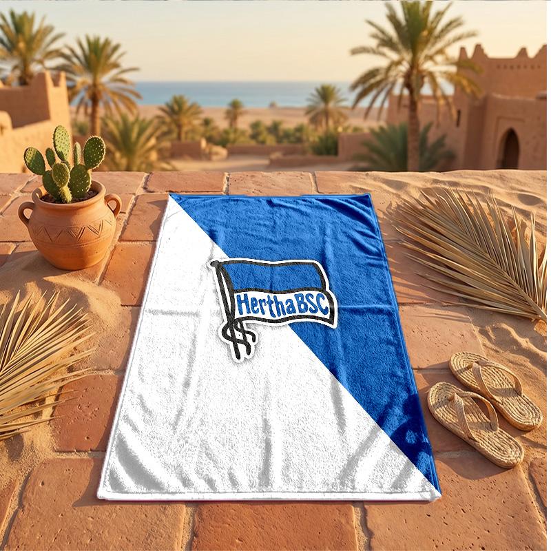 Hertha bsc FC Stampa Microfibra Asciugamano da Spiaggia Asciugatura Rapida Assorbente Grande Asciugamano per Spiaggia Nuoto Viaggio