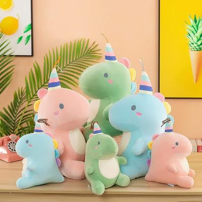 40cm/30cm Dinosaur Plush Toy Fat Dino Stuffed Animal Dolls, Blue Dinosaur Plush Toy Pillow, Gift for Kids and Girls