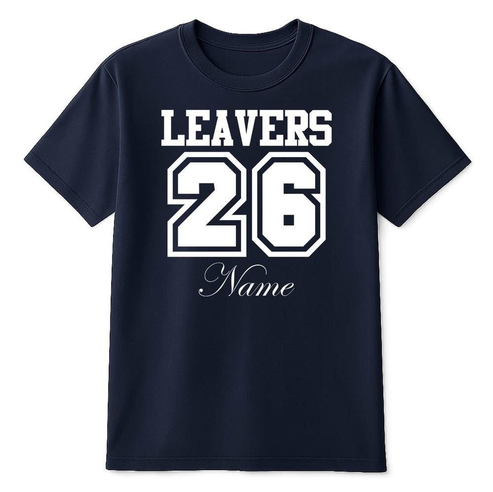 Personalised School Leavers 2026 T Shirt Unisex Gift For School Name Graduation S