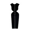 Temperament Goddess Style Fancy Knitting Dress Female Stylish Niche Style Silm Slim Looking Temperament Contrast Color Bodycon Dress