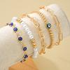 5PCS Turkish Evil Eye Beaded Bracelets For Women Fashion Blue Green Eye Gold Color Bracelets Set New Good Luck Jewelry Gift 2026