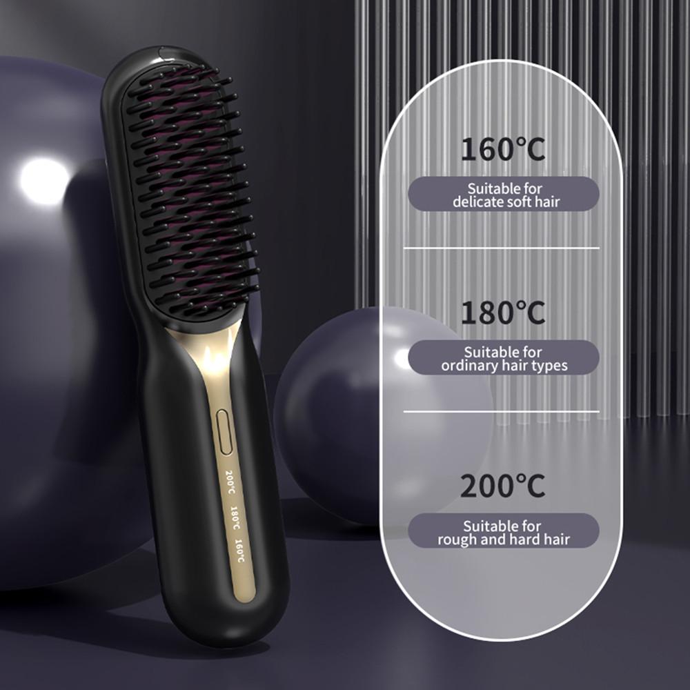 Hair Salon Wireless Professional Quick Heated Electric Comb Personal Care Multifunctional Hairstyle Brush Hair Straightener
