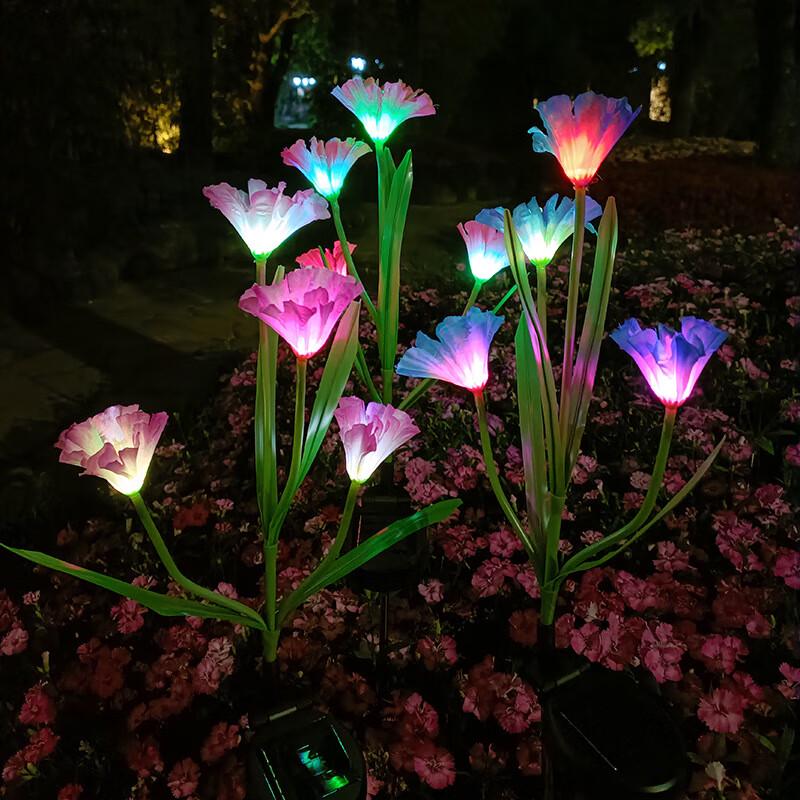 4-Head Solar Trumpet Flower LED Garden Stake Light
