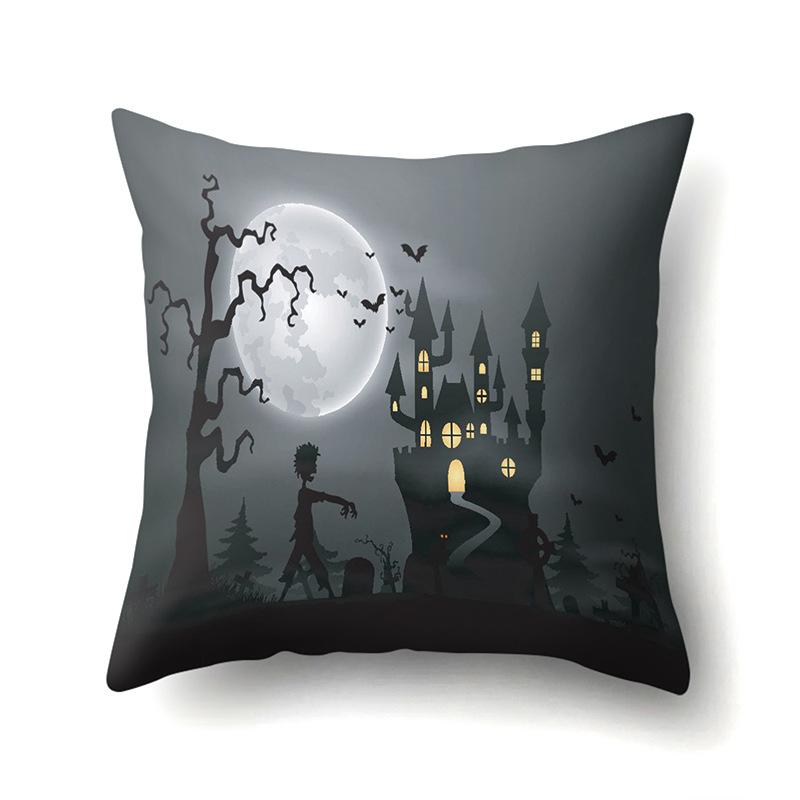 Halloween Pillowcase Car Waist Pillow Pumpkin Sofa Cushion Cover Office Home Living Room Pillowcase