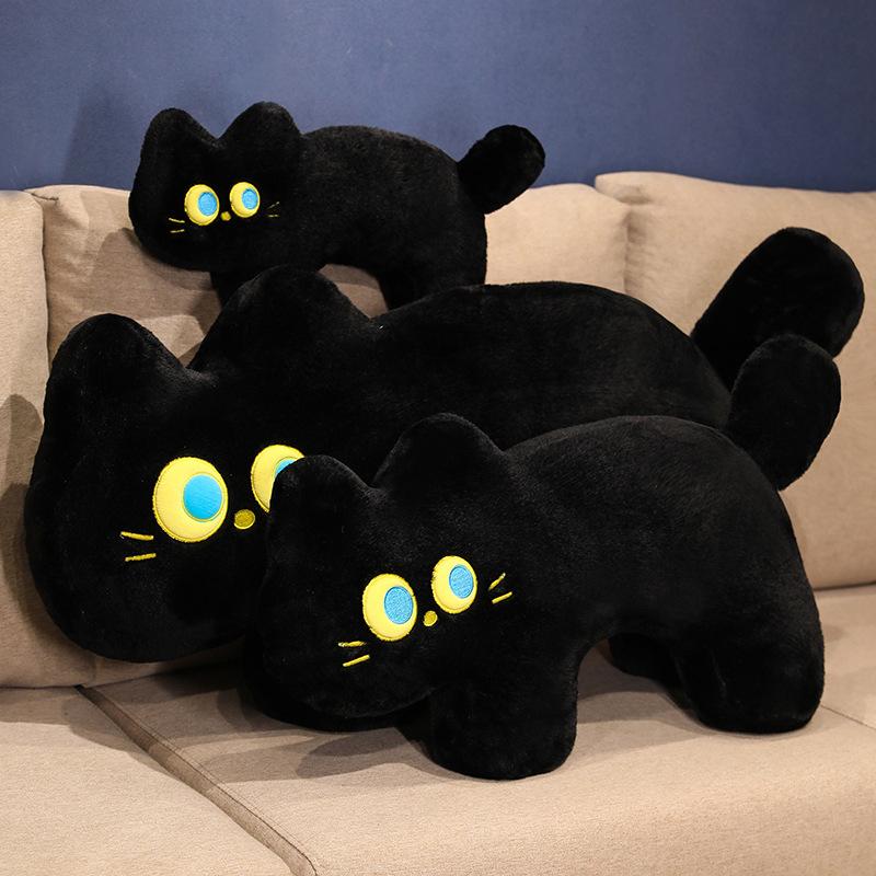 40-100cm Lovely Black Cats Plushies Stuffed Animals Plush Cats Toy Pillow Cushion For Kawaii Room Decor Cute Toy