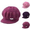 Ladies' Warm Knitted Hat With Thick Velvet
