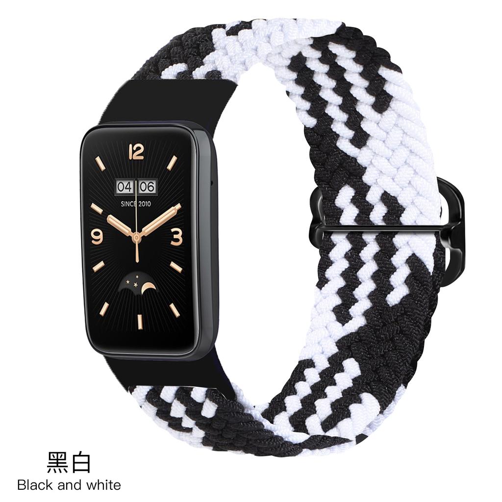 Nylonový řemínek pro Xiaomi Mi Band 7 8 Pro Elastický nastavitelný Pletený solo loop Náramek Correa pro mi band 7 pro miband 7pro Řemínek