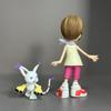 Anime Digimon Adventure Yagami Hikari Figure Tailmon Action Figures PVC Statue Collection Model Toys Gifts