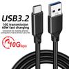 USB3.2 Type-C High-Speed Data 10Gbps Hard Disk Transmission Line 3A60W Fast Charging Cable for Camera IOS Computer Mobile Phone