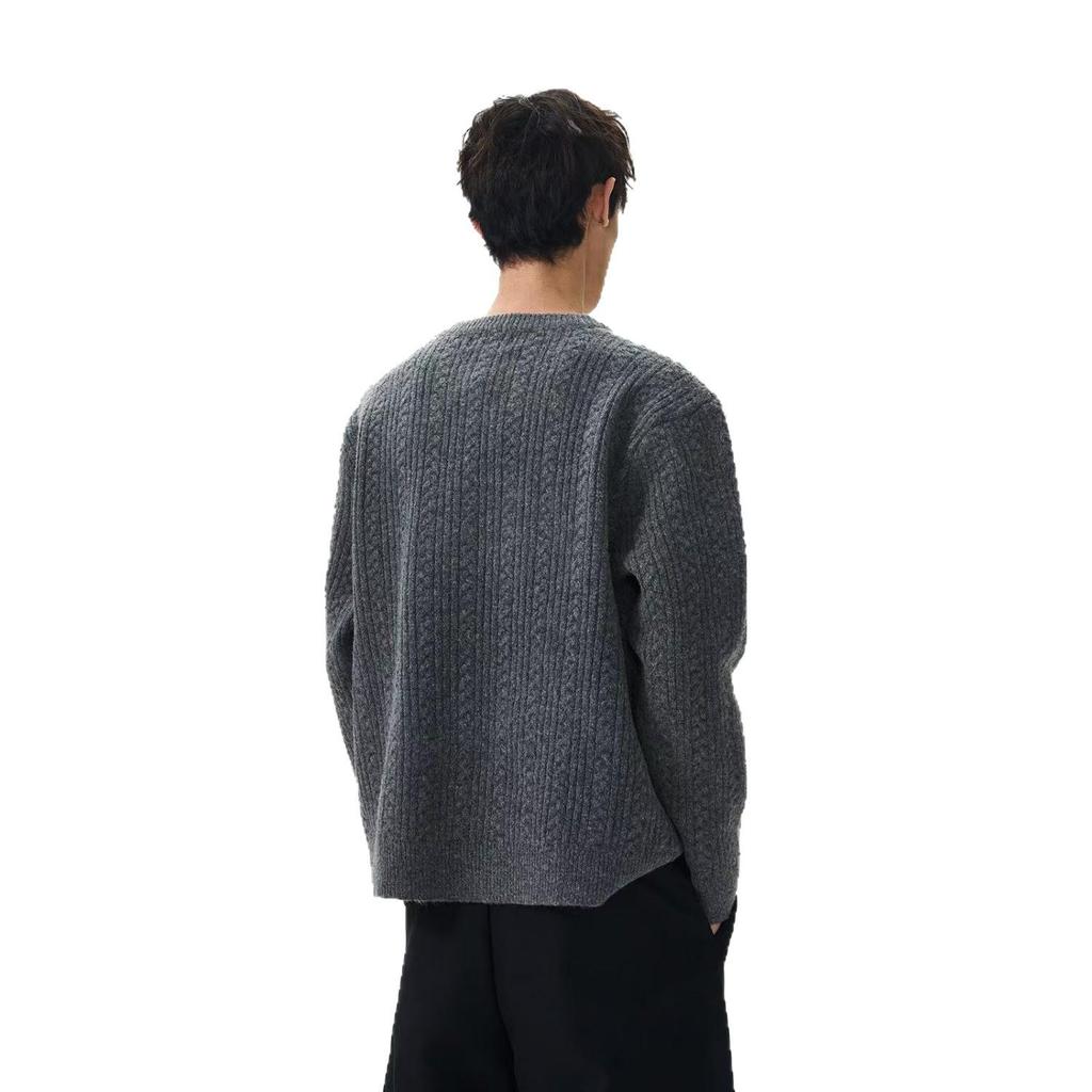 Autumn/Winter Unisex Retro Cable Knit Loose Sweater