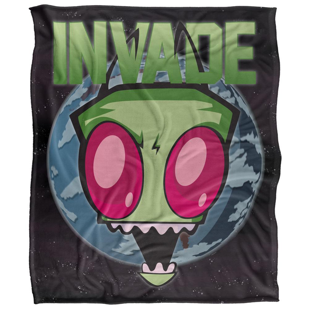 Invader Zim Invade Silky Supersoft Blanket