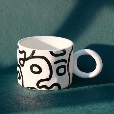Tazze in Ceramica Nordiche Uniche per Caffè da Ufficio con Grande Capacità e Design per Coppie