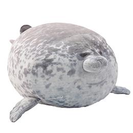 30~80Cm Squishy Zeehond Zacht Pluche Dikke Zeehond Knuffel Waterdier Pop Troostend Verjaardagscadeau Wit Grijs About 78cm