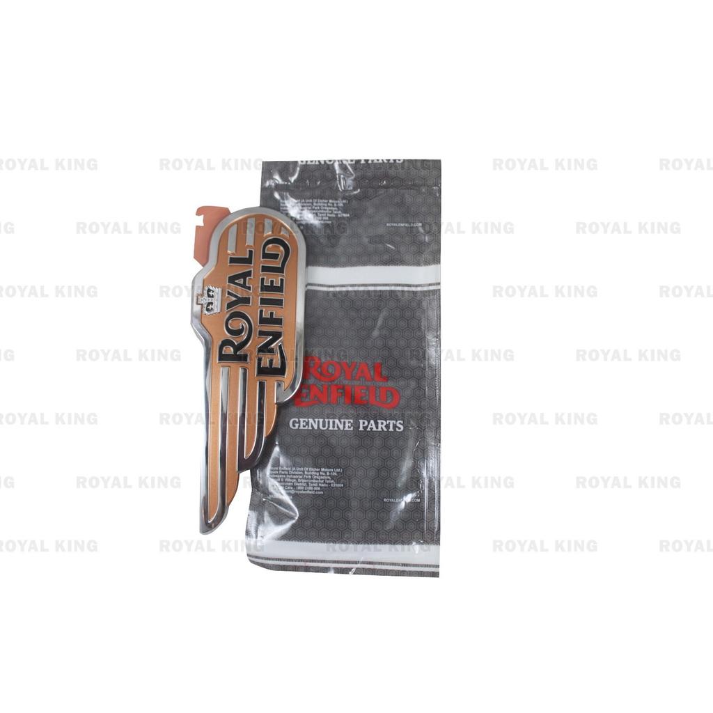 Royal Enfield New Bullet "350 3D Chrome Badge Tank Decal Right & Left Side"