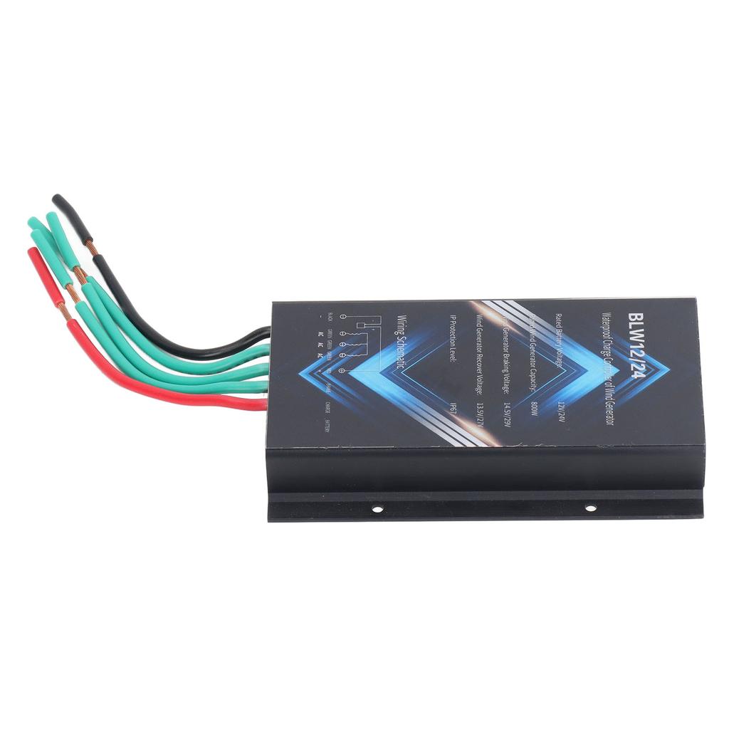 800W Windturbinenregler Aluminiumlegierung IP67 Wasserdicht Windgeneratorregler 12V 24V