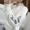 Knitted Sweater Half High Collar Dressing Super Soft Loose Fit Thick Sweater Streetwear