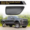 REPAIROCK 1 Pc Glove Box Handle Switch Cover Trim for Ford Maverick Passenger Storage Grab Handle Button Trim Carbon Fiber Pattern ABS Black 2022-2024