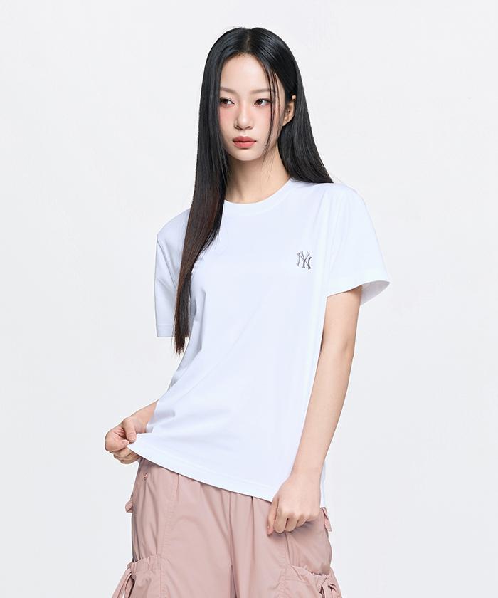 Emelbi Basic Comfortable Fit Short Sleeve T-Shirt Ny (White)