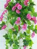 1 db művirág szimuláció rattan hamis növényi falra akasztható Morning Glory virág esküvői dekoráció
