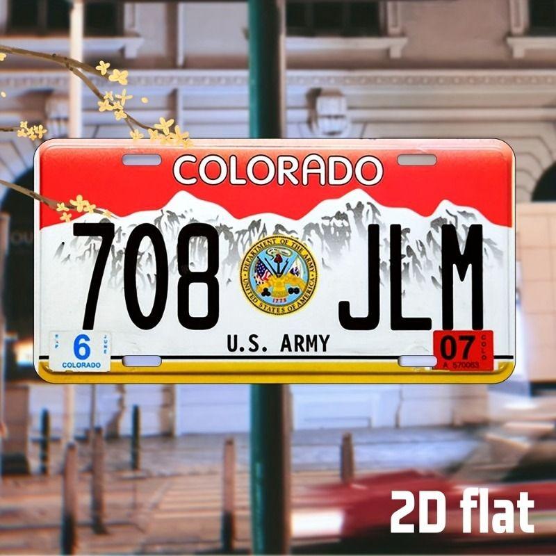 Souvenir Metal License Plate, Custom Auto Sign 15x30cm