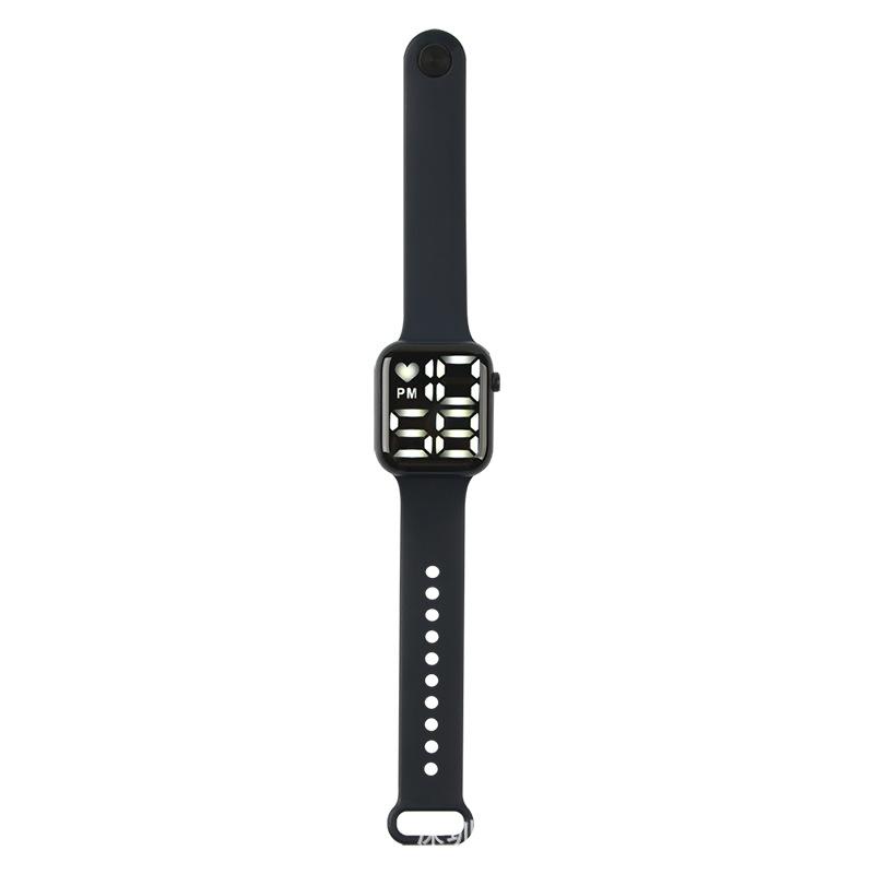 Key white LED electronic watch small square movement bright light personality wind trend electronic watch student couple LED electronic watch